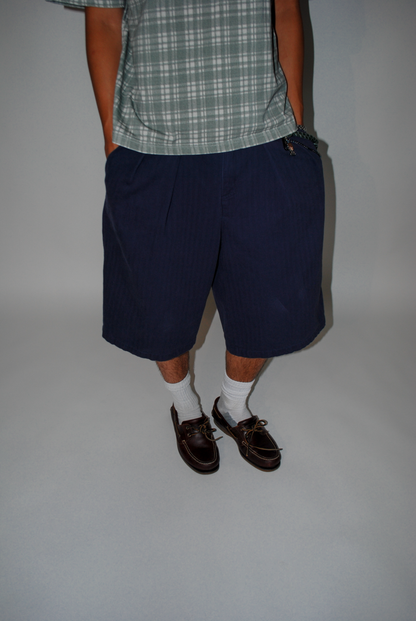 "Navy" Pleated Shorts