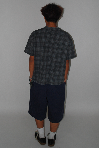 "Stone" Plaid Tee