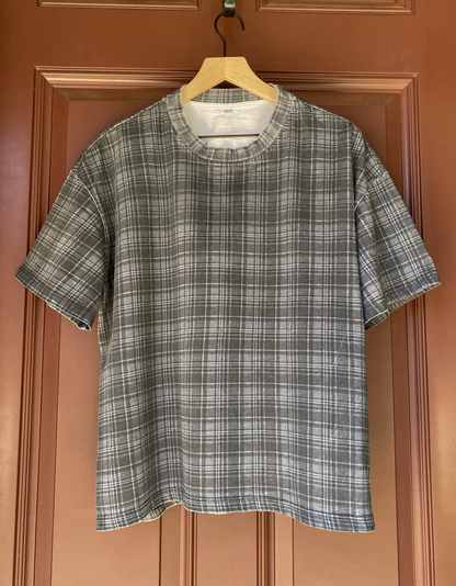 "Stone" Plaid Tee