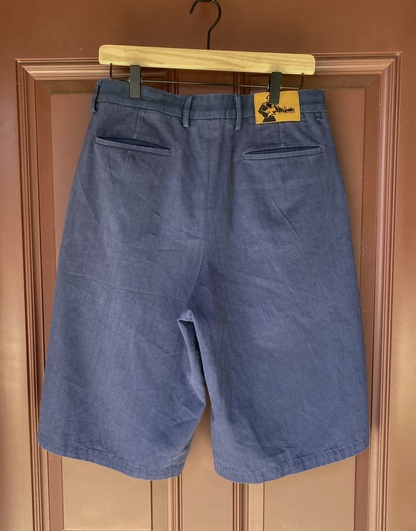 "Navy" Pleated Shorts