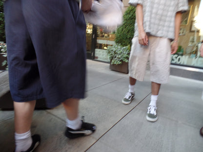 "Navy" Pleated Shorts